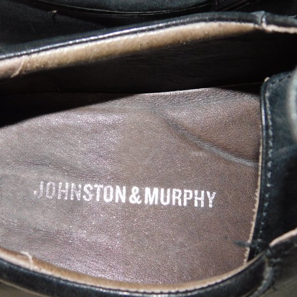 Johnston & Murphy Black Soft Leather Lace Up Dress Shoes Men\'s Size 10.5 M main image 4